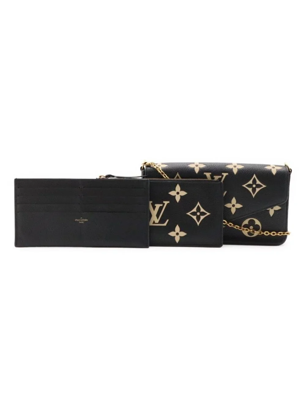 Louis Vuitton Monogram Empreinte Pochette Felicity Shoulder Bag 2-Way Clutch